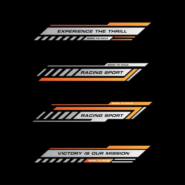 Vettore sport racing stripes adesivi per auto modifica velocità del corpo e drift modelli di adesivi in vinile