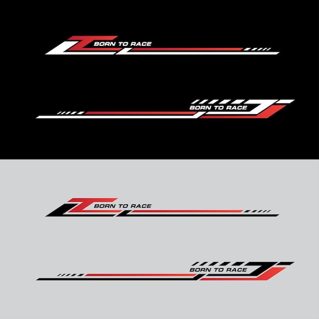 Sport racing stripes car stickers modification body speed and drift vinyl decal templates