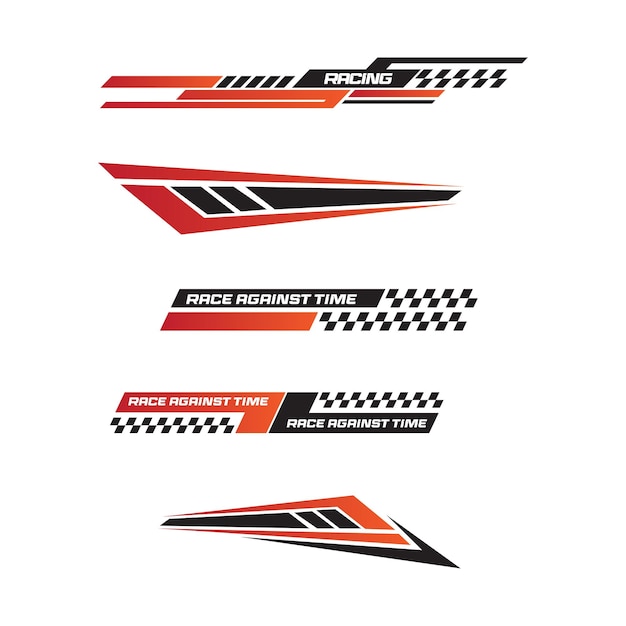 Vector sport racing stripes car stickers modification body speed and drift vinyl decal templates