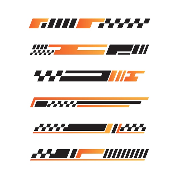 Vector sport racing stripes car stickers modification body speed and drift vinyl decal