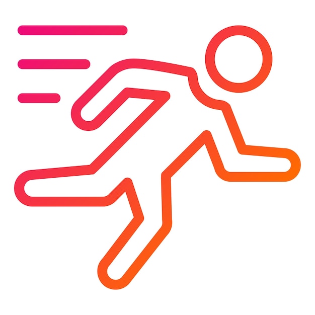 スポーツラン ベクトルアイコンデザインイラスト