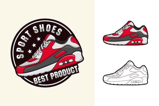 Vector sport shoes best product vector design logo collection