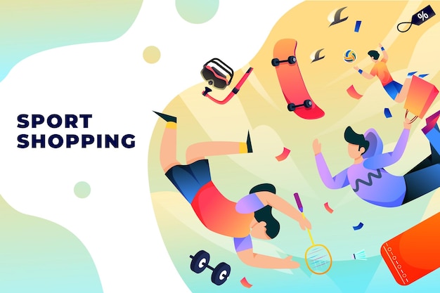 Sport shopping - vector illustration