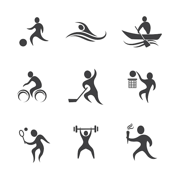 Sport silhouette vector icon illustration design