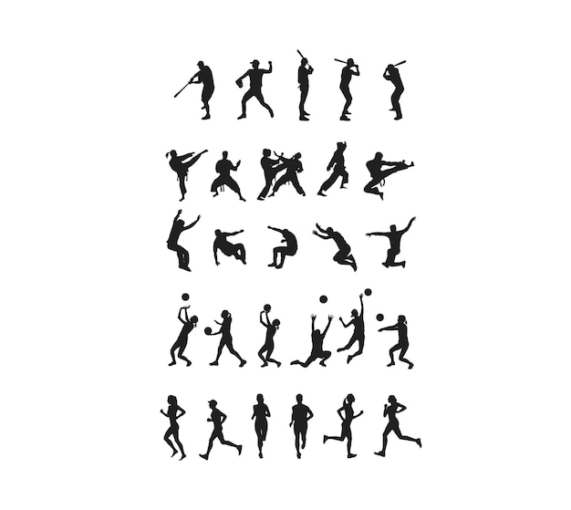 Sport Silhouettes art vector design