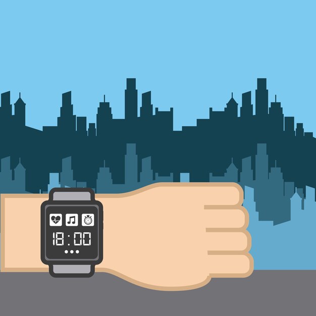 Sport smart watch icon