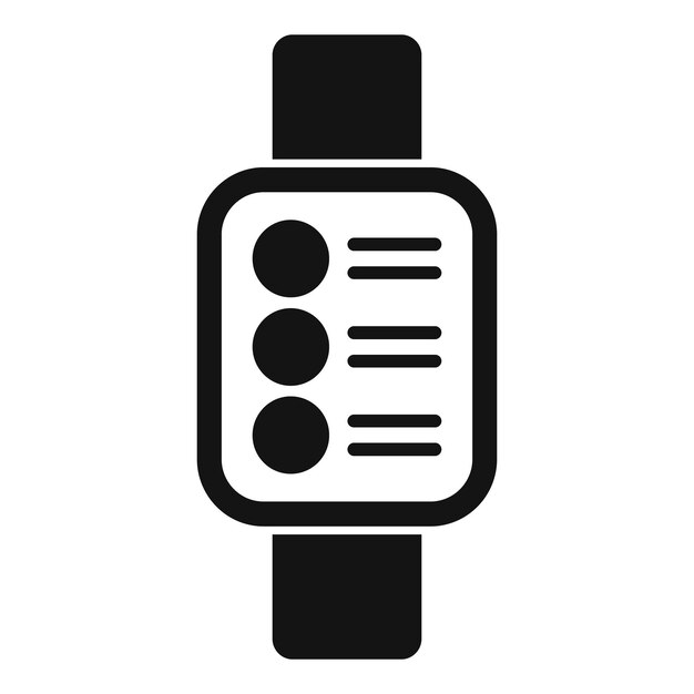 Vector sport smartwatch icon simple vector digital sport device