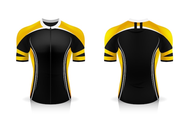 T-shirt sportiva girocollo uniforme per abbigliamento da bicicletta.