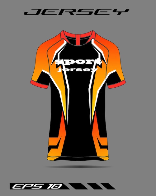 Vector sport-t-shirtontwerp voor racen, jersey, fietsen, voetbal, gamen, motorcross