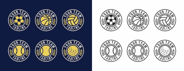 Vector sport team logo set