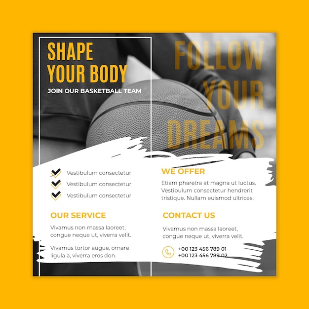 Vector sport and tech flyer template