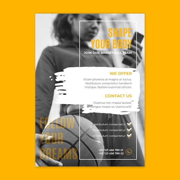 Sport and tech flyer template