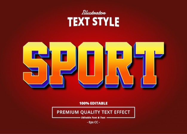 Sport teksteffect