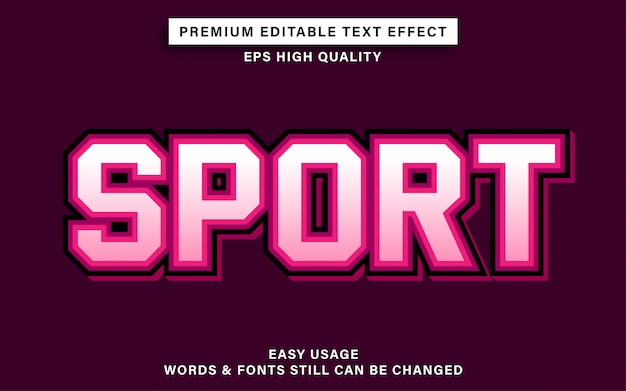 Sport teksteffect