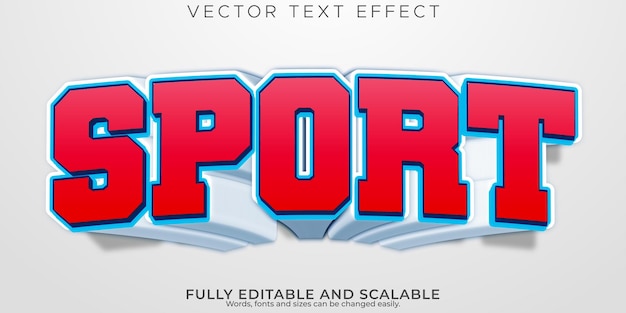 Vector sport text effect editable basketball and football text style