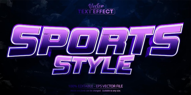 Sport text effect, editable sports style text and game text style