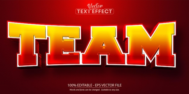 Sport text effect editable team text and game text style