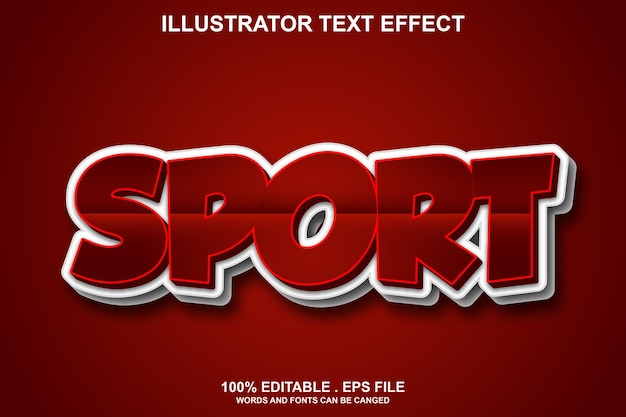 Vector sport text effect editable