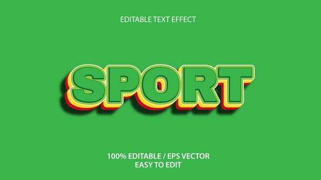 Sport text effect premium vector download