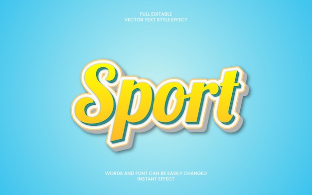sport text effect