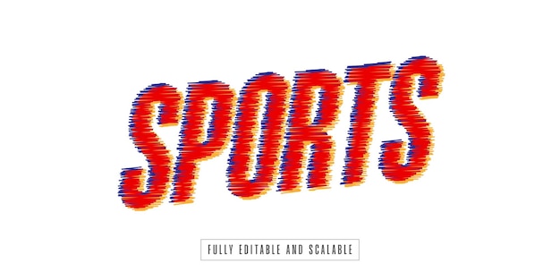 Vector sport text effect