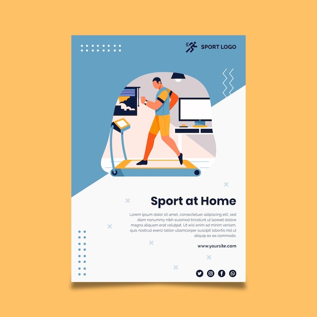 Sport thuis poster