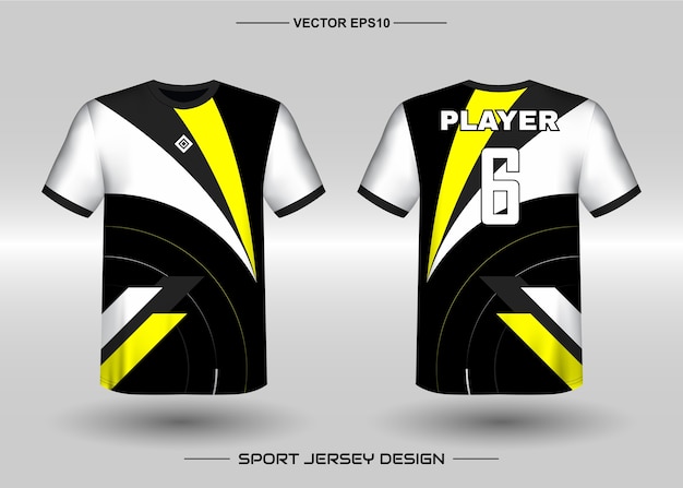 Sport trui ontwerpsjabloon voor voetbalteam