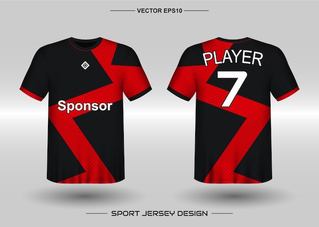 Sport trui ontwerpsjabloon voor voetbalteam