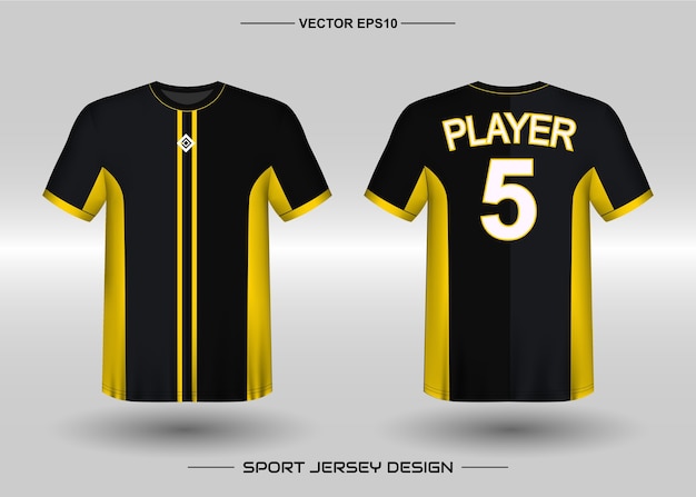 Sport trui ontwerpsjabloon voor voetbalteam