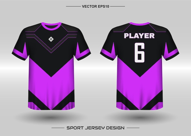 Sport trui ontwerpsjabloon voor voetbalteam