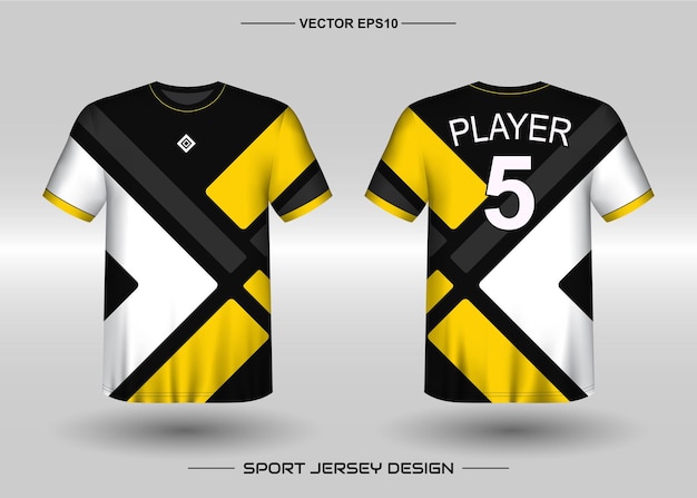 Sport trui ontwerpsjabloon voor voetbalteam