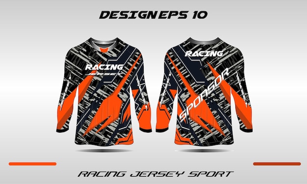 sport tshirt design grunge vector orange soccer jersey template