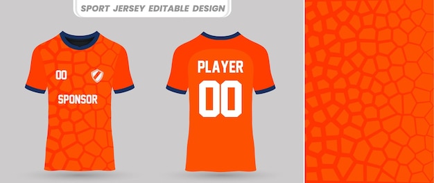 Vector sport tshirt soccer jersey design front and back view for printing