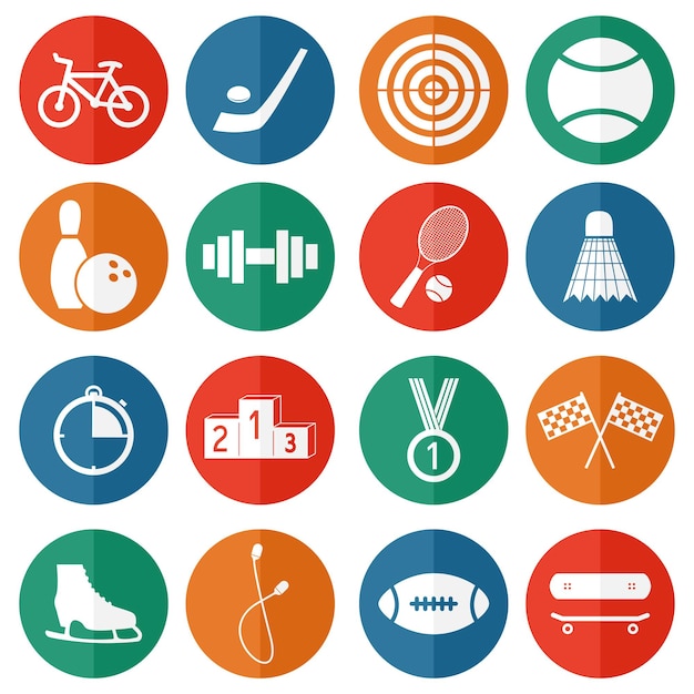 Sport vector icons set for web and mobile