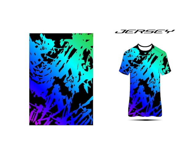 Sport vector t-shirt design grunge gradient football jersey template