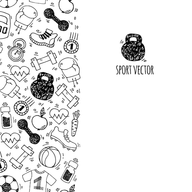 Sport vertical banner white and black vector background sport