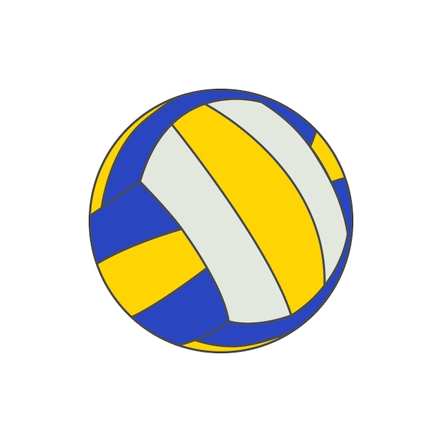 Sport volleybal bal gekleurde vector pictogram op witte achtergrond