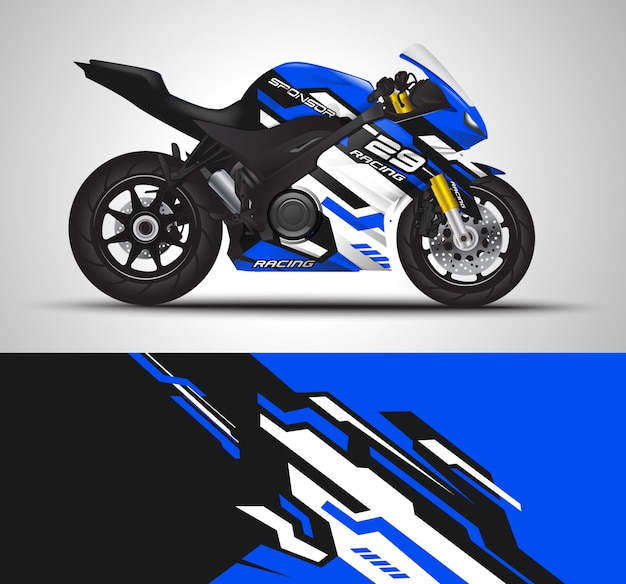 Sportbikeオートバイモータースポーツとビニールステッカーデザイン