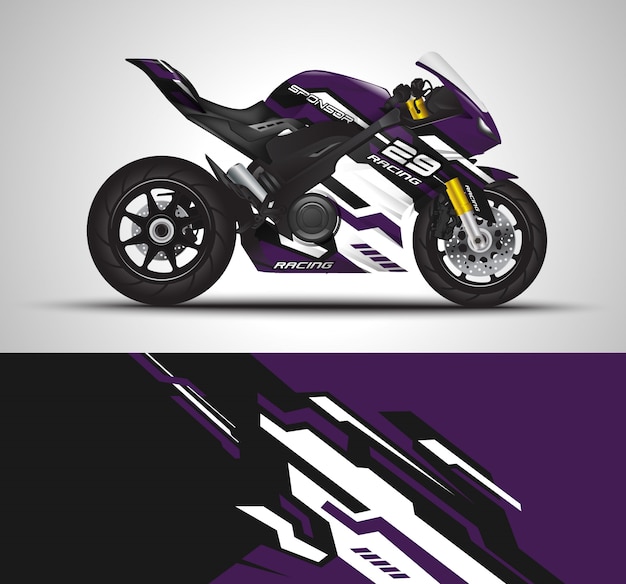 Sportbike motorcycle motorsport and vinyl sticker design