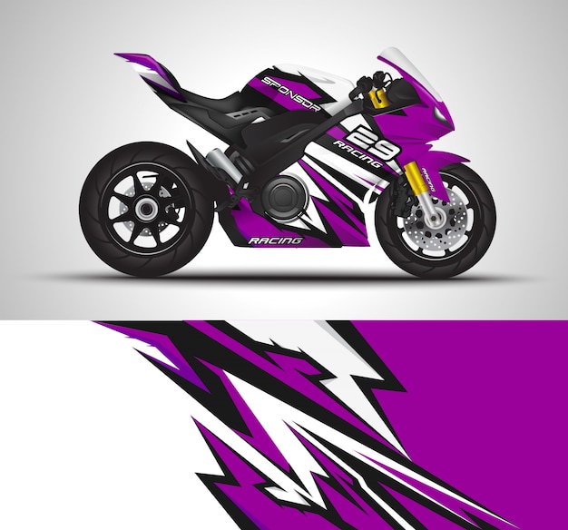 Sportbike motorcycle motorsport and vinyl sticker design