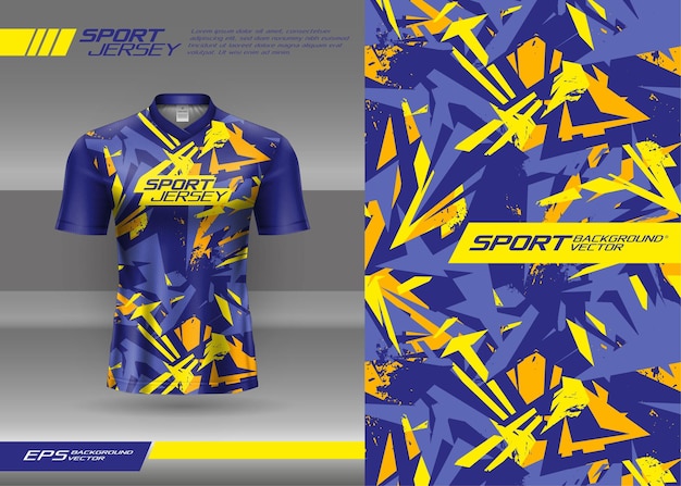 Sportjersey abstract textuurontwerp voor sublimatie voetbal racen gaming motorcross fietsen