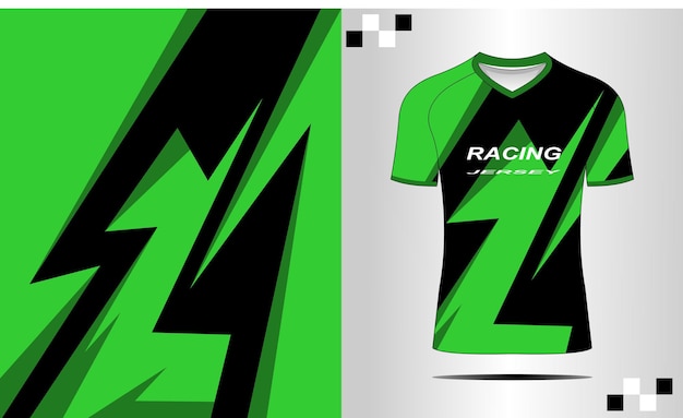Sportjersey-ontwerp voor race-jersey lichtgroen wielervoetbalspel