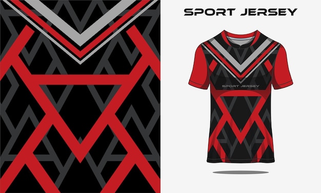 Sportjersey rood en grijs