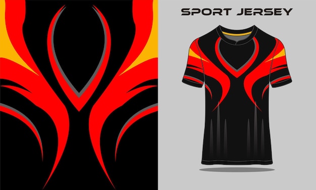 Sportjersey sjabloon voor teamuniformen voetbaltrui race jersey premium vector premium vector