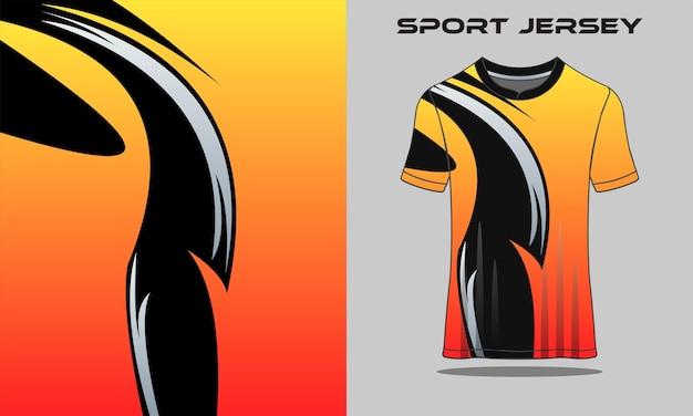 Sportjersey sjabloon voor teamuniformen voetbaltrui race jersey premium vector Premium Vector