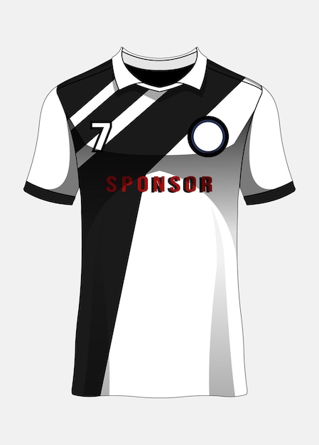 Sportjersey sjabloon voor teamuniformen voetbaltrui