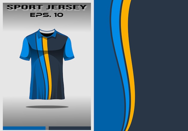 Sportjerseysjabloon voor teamuniformen voetbaltrui racen