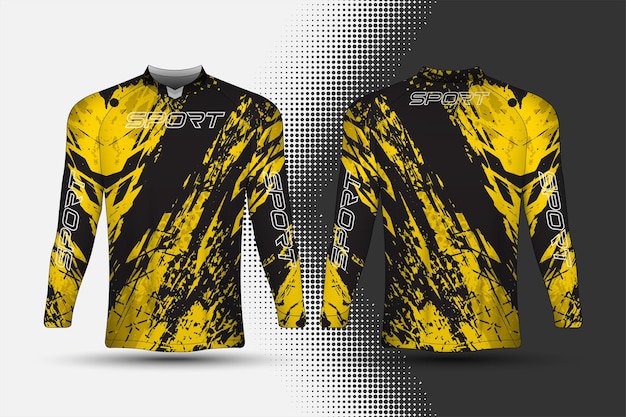 Vector sportkleding jersey-sjabloon met abstract achtergrondontwerp