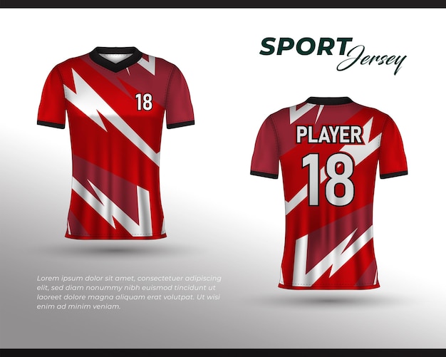 Sportrace-jerseyontwerp T-shirt vooraan achteraan