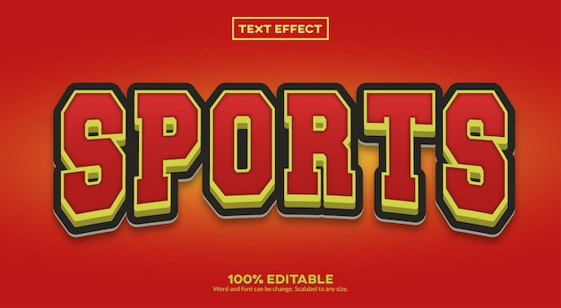 Sports 3D Text Effect